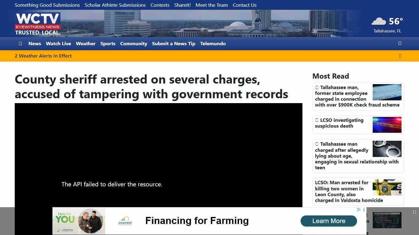 County sheriff arrested on several charges, accused of tampering with government records