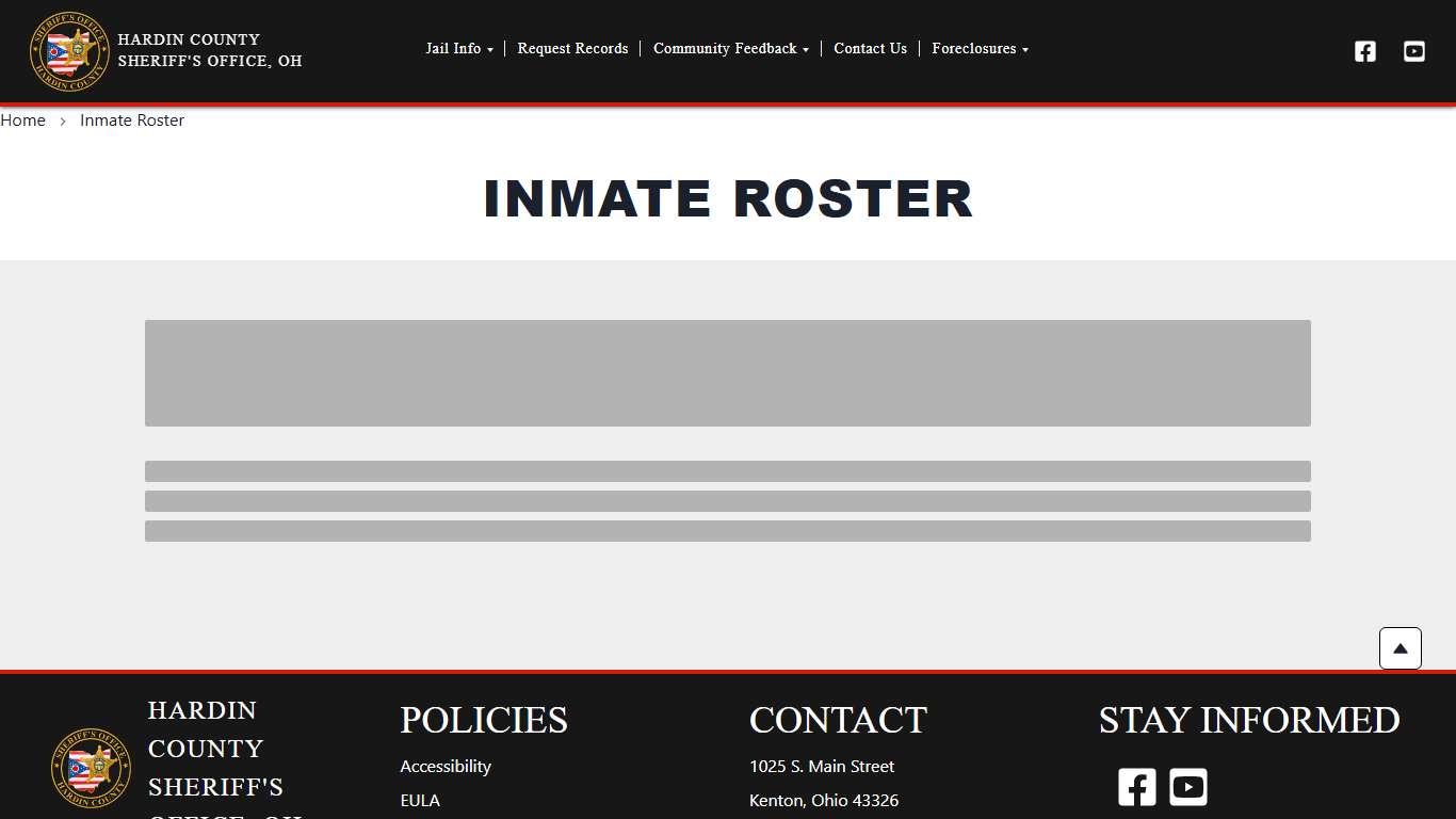 Inmate Roster | Hardin County Sheriff's Office (OH)