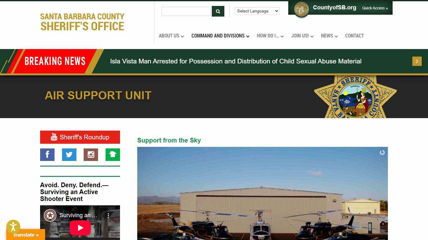 Air Support Unit – Santa Barbara County Sheriff's Office