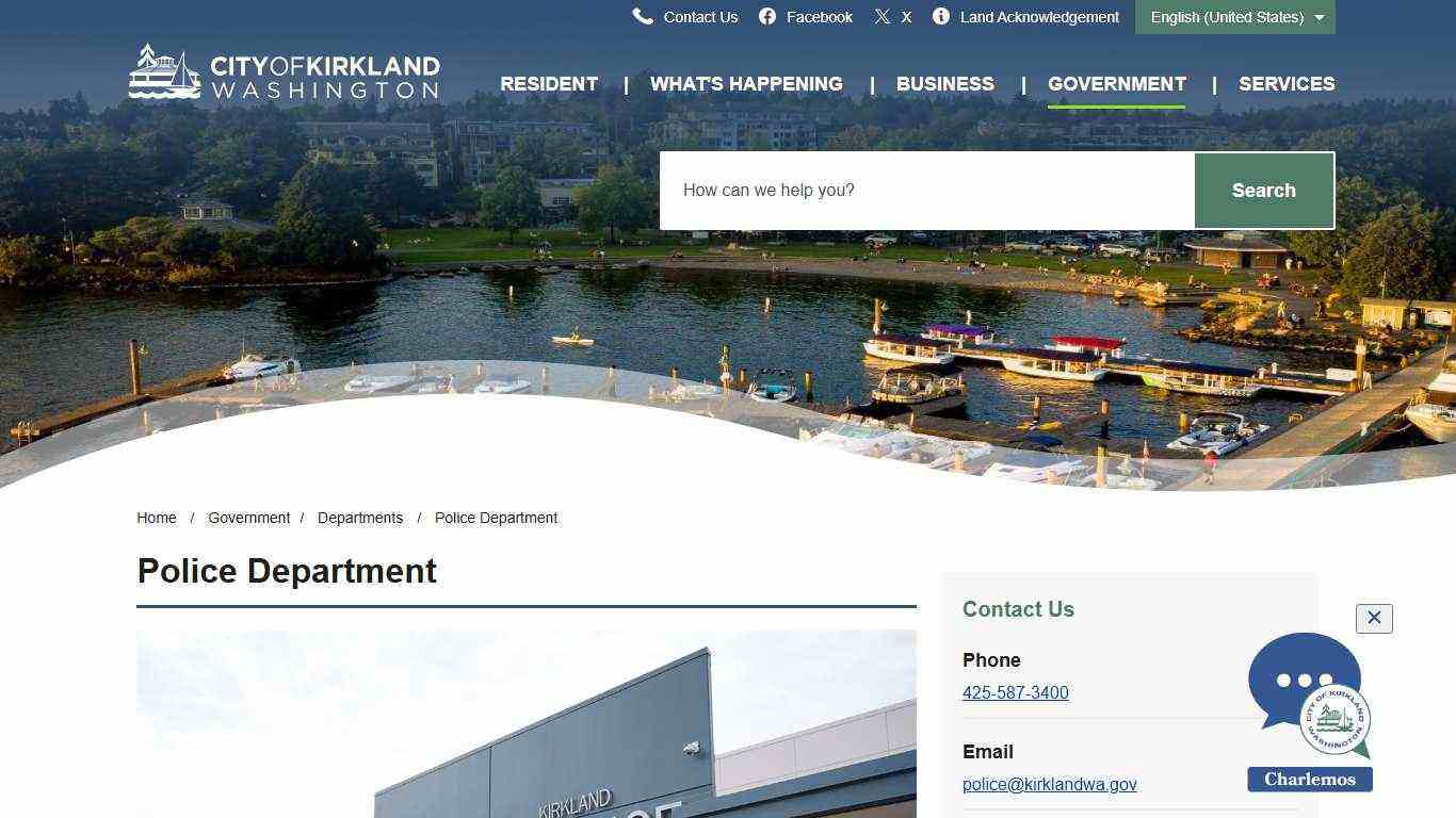 Police Department – City of Kirkland